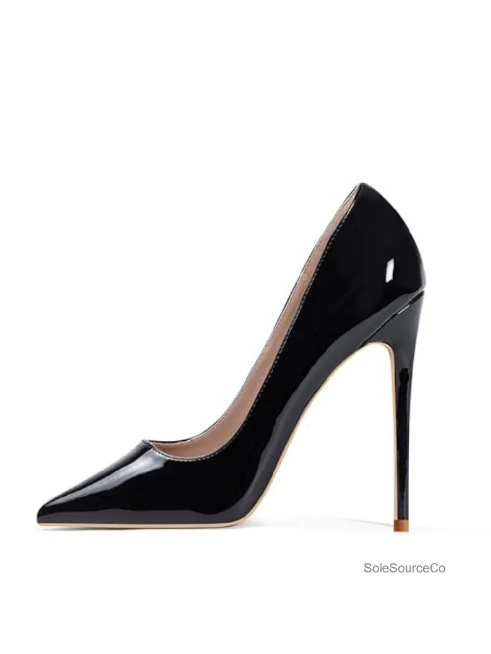 Women's Pointed Toe Stiletto High Heel Pumps 12cm Party Shoes Leather Memory